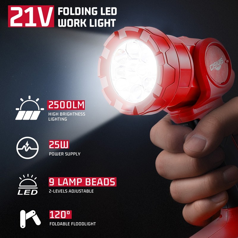 CISIVIS LED Flashlight Cordless Led Work Light Compatible Milwaukee M18 Battery gallery