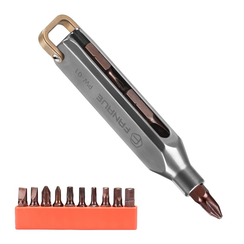 Titanium Small EDC Multi Bit Pocket Screwdriver, Professional Grade Magnetic …