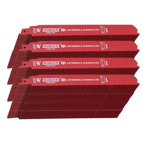 One Hundred Diablo Reciprocating Saw Blades 9″ 14/18 TPI Auto Dismantling