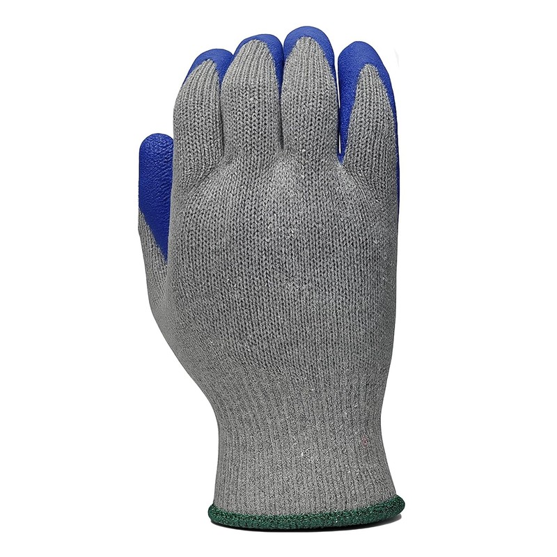 G & F Rubber Latex Coated Work Glove for Construction, Blue,Crinkle Pattern, Men gallery