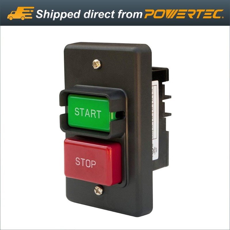 POWERTEC 110/220V Single Phase On/Off Switch, 3HP, fits Table Saw, etc (71008)