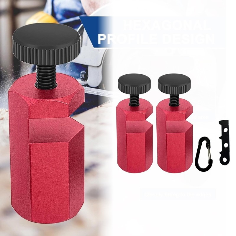 Tall Stair Gauges with Hexagonal Clamp Holder and Hook for Precise Cuts gallery