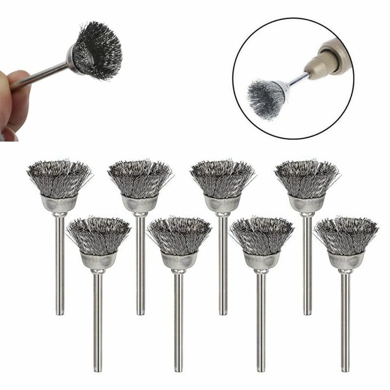 Stainless Steel Wire Brush Set Dremel Tool Rotary Die Grinder Removal Wheel 2019 gallery