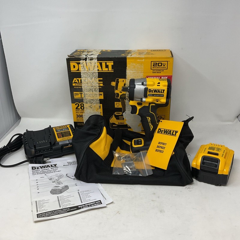 Dewalt 20V Atomic 1/2” Compact Impact Wrench Kit w/ 5ah Battery DCF921P1