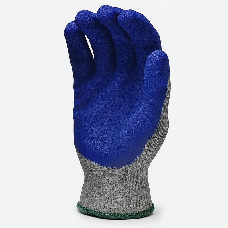 G & F Rubber Latex Coated Work Glove for Construction, Blue,Crinkle Pattern, Men gallery