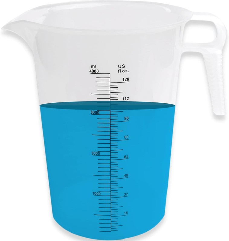 128oz (1 gallon) Measuring Pitcher Plastic Multipurpose Great for Oil, Chemicals