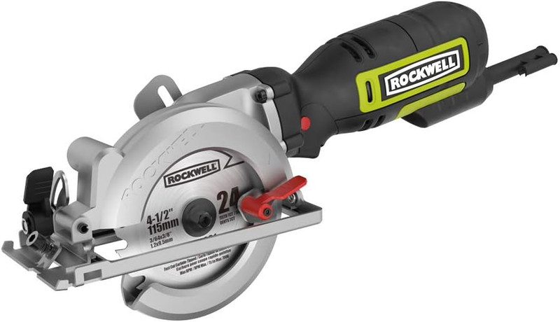 4-1/2” Compact Circular Saw, 5 Amps, 3500 Rpm, with Dust Port and Starter Kit– R