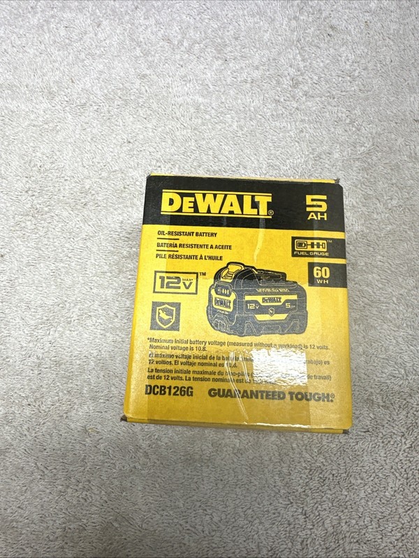 DEWALT DCB126G 12v Max 5ah Lightweight Lithium-ion Durable Oil Resistant Battery