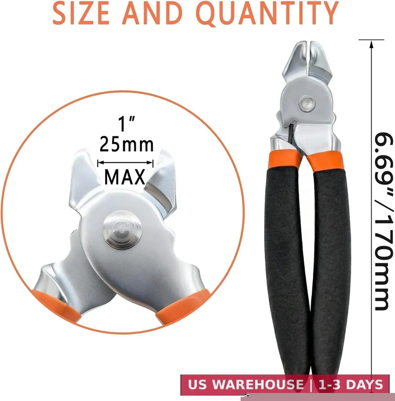 Bent Hog Ring Pliers Heavy-Duty Kit for Auto Upholstery, Fencing, Pet Cages & DI gallery