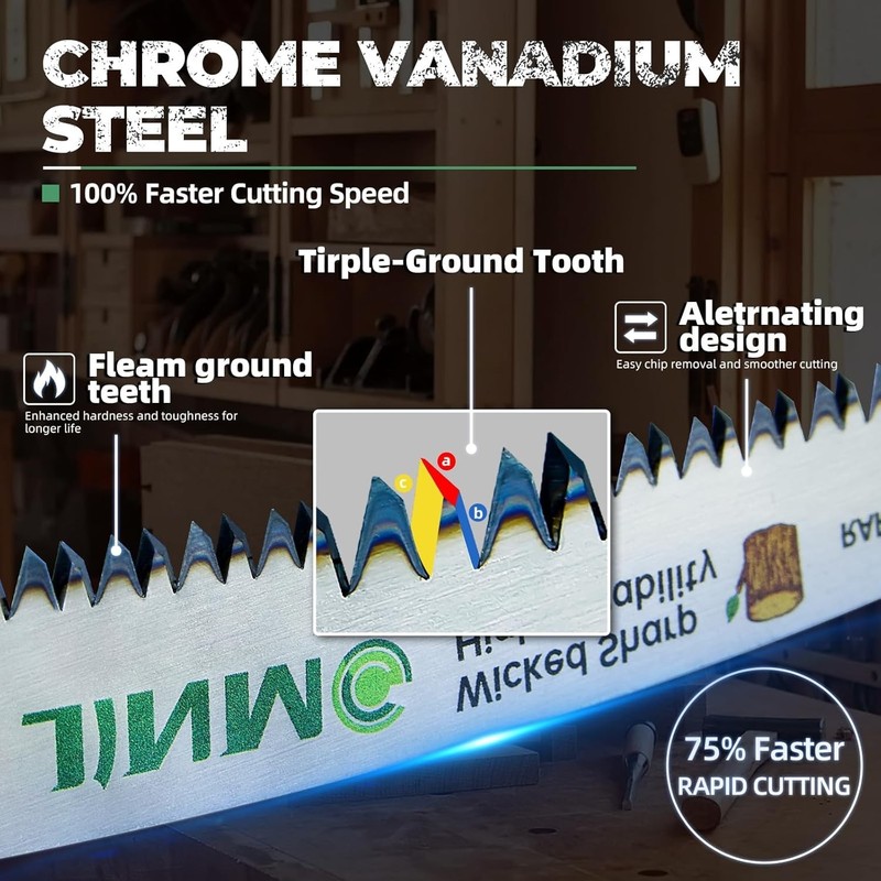 12 In Arc Curved Reciprocating Saw Blades for Tree Trimming & Wood Pruning –6TPI gallery