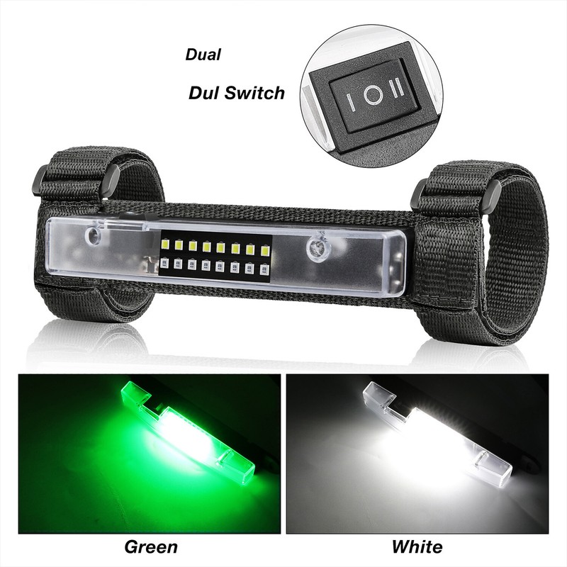 FOR Polaris Ranger XP UTV Roll Bar Mounts Interior LED Dome Lights White Green