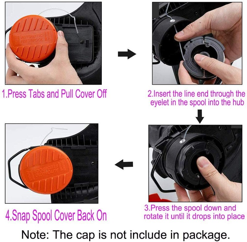 6pcs spool double line string trimmer For Black Decker GH700 GH750 DF065 DF080