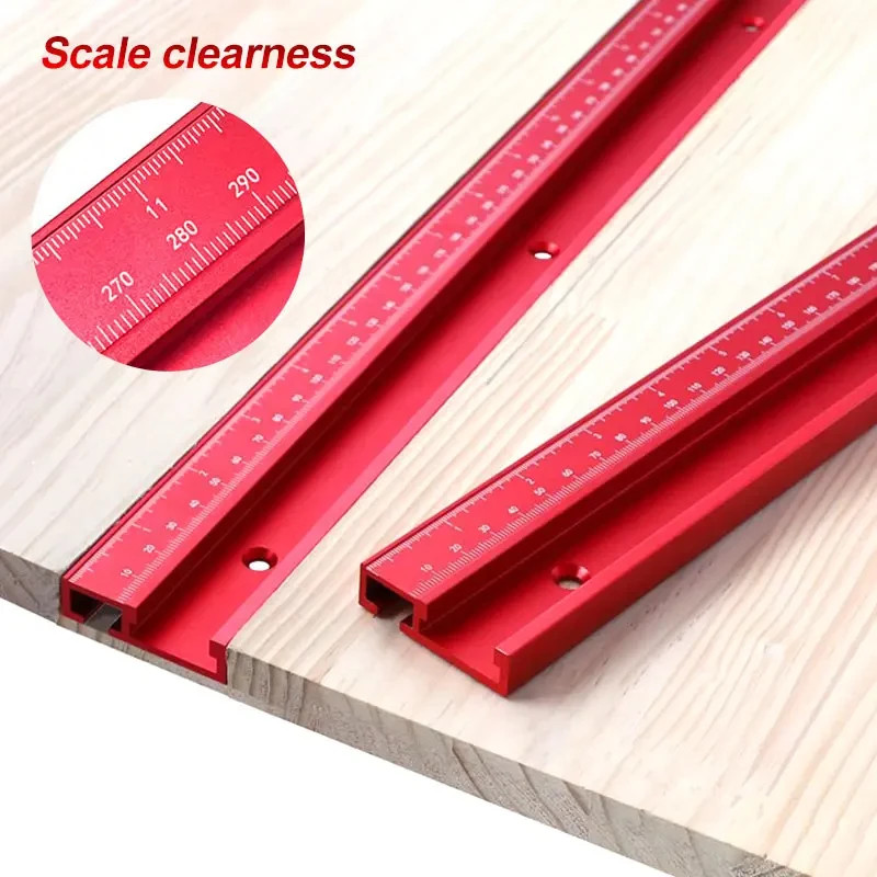 T-Track 45 Miter Slot Rail 40cm Aluminum w/ mm inch Scale Table Saw Router Jig gallery