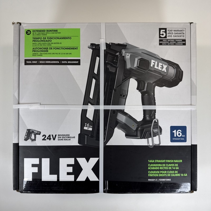 Flex FX4321-Z 24V 16-Gauge Straight Finish Nailer – Tool Only