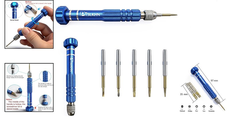 Multifunctional Portable Screwdriver Set - 5 Precision Bits for Repair Needs gallery