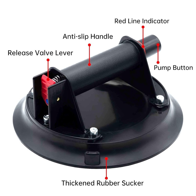 Durable 8" Suction Cup for Glass, Tile, Marble - 480 lbs gallery