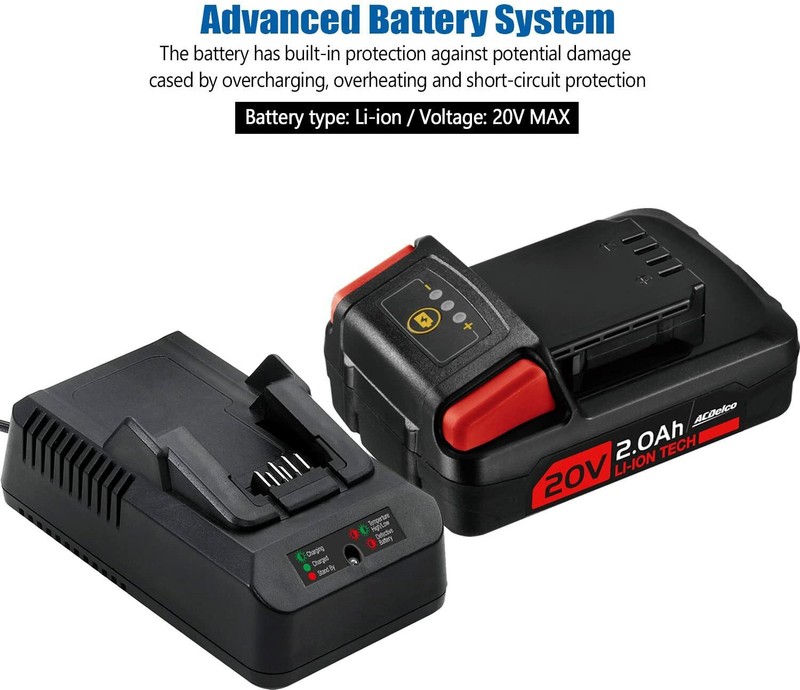 ACDelco Cordless Li-ion 20V MAX. BLDC Motor Rivet Gun Tool Kit with Charger, Bat gallery