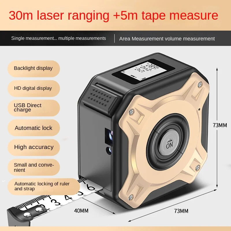 High Precision Tape Measuring Instrument Handhold Infrared Laser Rangefinder
