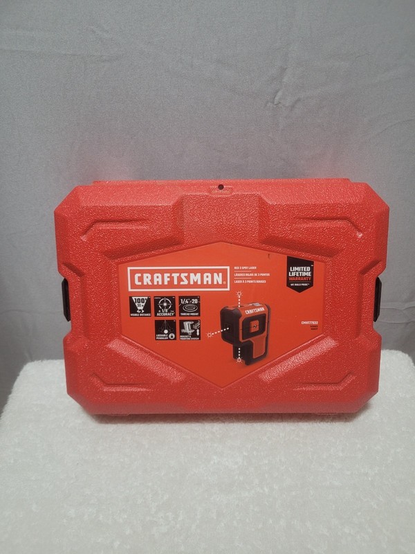 Craftsman 100ft 3-Point Self-Levelling Point Plumb Laser Kit – CMHT77632