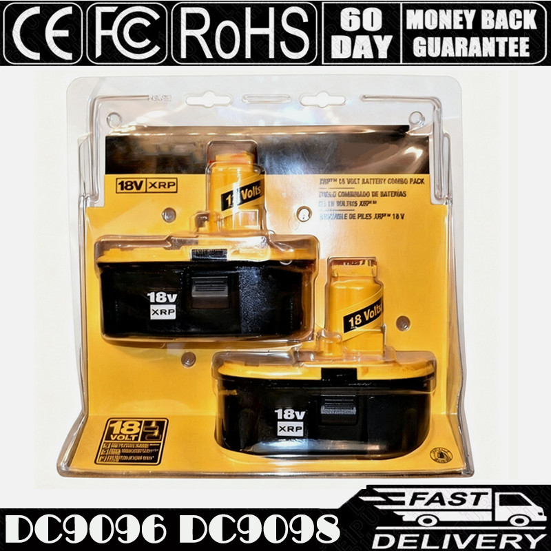 2 PACK 18V For Dewalt 18 VOLT XRP DC9096 DC9098 NiMh Battery DC9099 Replacement