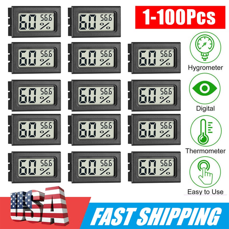 Lot Humidity Meter Thermometer Digital LCD Indoor Temperature Hygrometer Tester