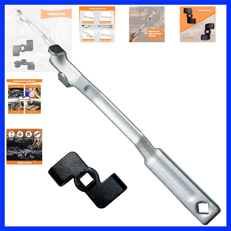 Wrench Extender Tool Bar, Breaker Bar Set Leverage Wrench, Ratcheting Breaker…
