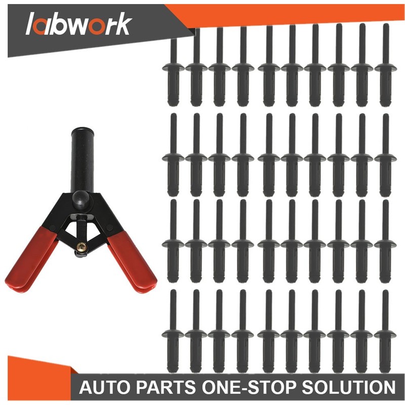 Labwork Plastic Poly Rivet Gun Quick Set Riveter Riveting Hand Tool Set 41 Pack