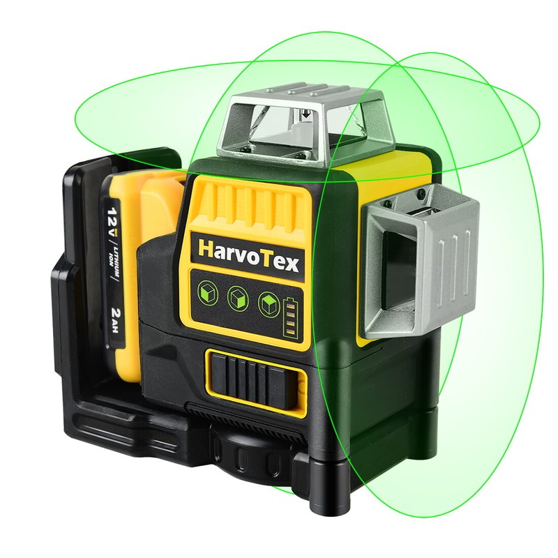 12V 360° Green Laser Level 12Line Vertical/Horizontal Outdoor for Dewalt Battery gallery