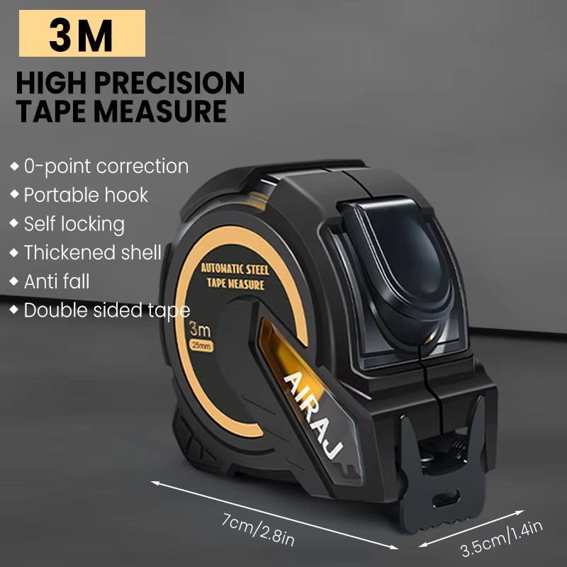 3M to 10M Metric and Imperial System Self-Locking Tape Measure , High – Precisio