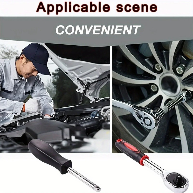 46Pcs Family Tools 1/4 Set Mechanic Tool Kits for Auto Repair Hous with Sockets gallery