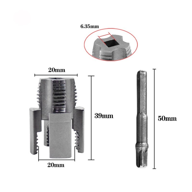Integrated Internal & External Pipe Threading Tool Steel PVC Pipe Threader Kit