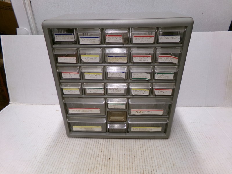 27 Drawer Plastic Parts Organizer Storage Cabinet Bin Hardware