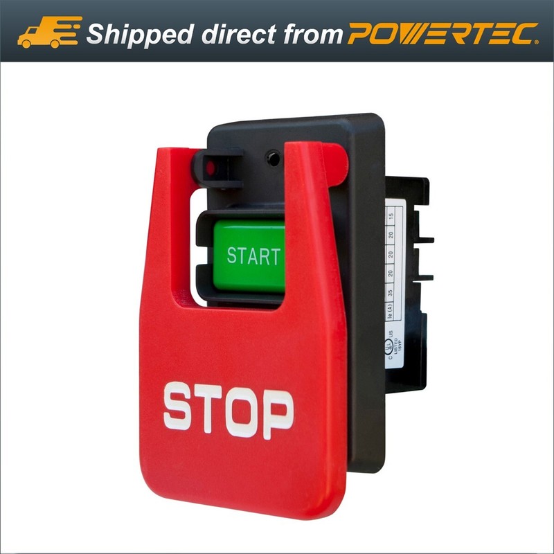 POWERTEC 71007 120 V to 230V Paddle Switch for Power Tools fits Table Saw, ETC