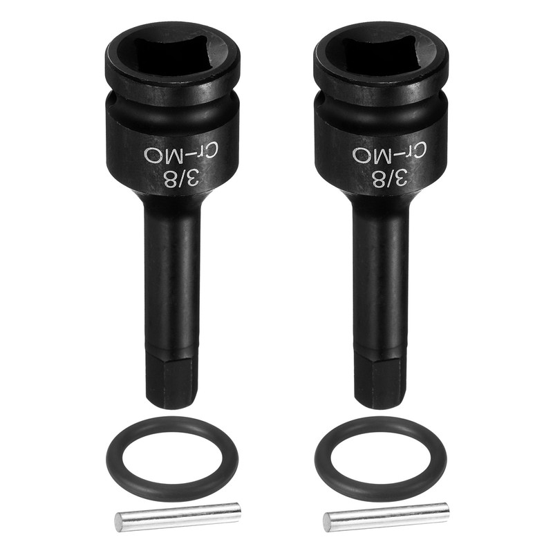 2pcs 1/2″ Drive Impact Hex Bit Socket 3/8 Inch SAE CR-MO Steel Hexagonal Socket