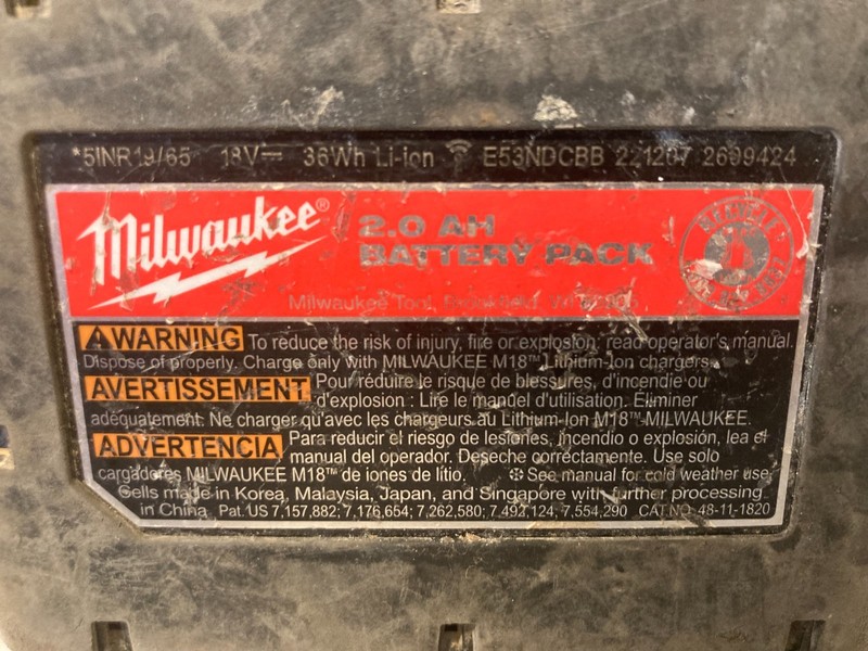 Milwaukee 48-11-1865 6.0 AH Battery M18 XC18 48-11-1865 gallery