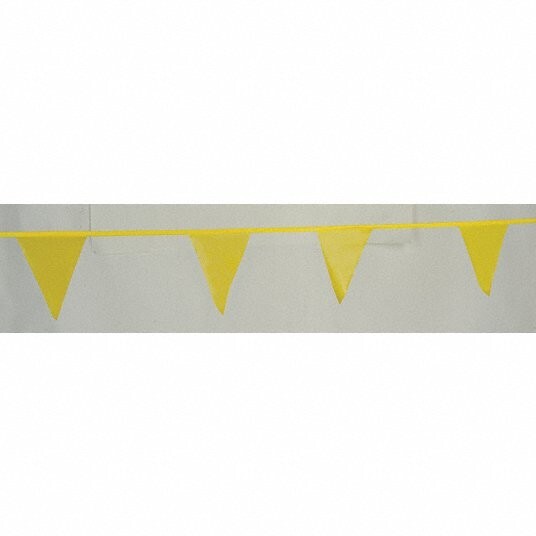 Lot Of (4) - OSHA Perimeter Marker Safety Flags Yellow 500 Pound Strength gallery