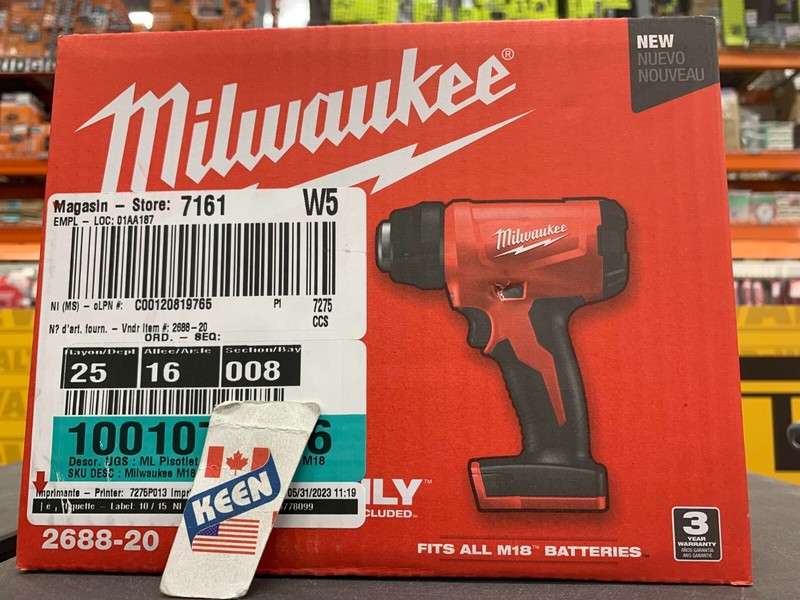 Milwaukee CANADA 18V Cordless Compact Heat Gun (Tool Only)