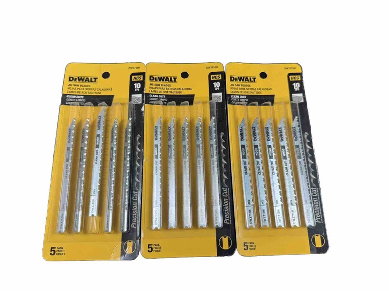 DeWalt DW3710H 4″ HCS U-Shank Jig Saw Blades 10 TPI 3/5-Packs 15 Blades