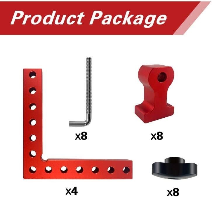 90 Degree Positioning Squares Right Angle Clamps 5.5" Aluminum Alloy Woodworking gallery