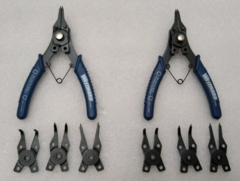 Westward 4YP48 Retaining Ring Plier Convertible 4 Pieces See Description