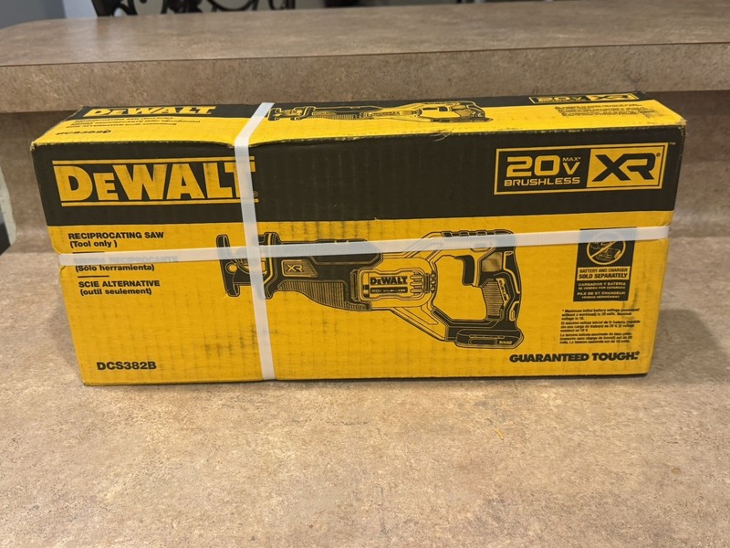 New DeWalt DCS382B 20V MAX XR Brushless Cordless Reciprocating Saw, Tool Only