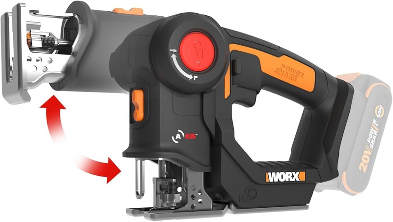 20V Axis 2 In 1 Reciprocating Jig Saw Lightweight Compact Power Tool