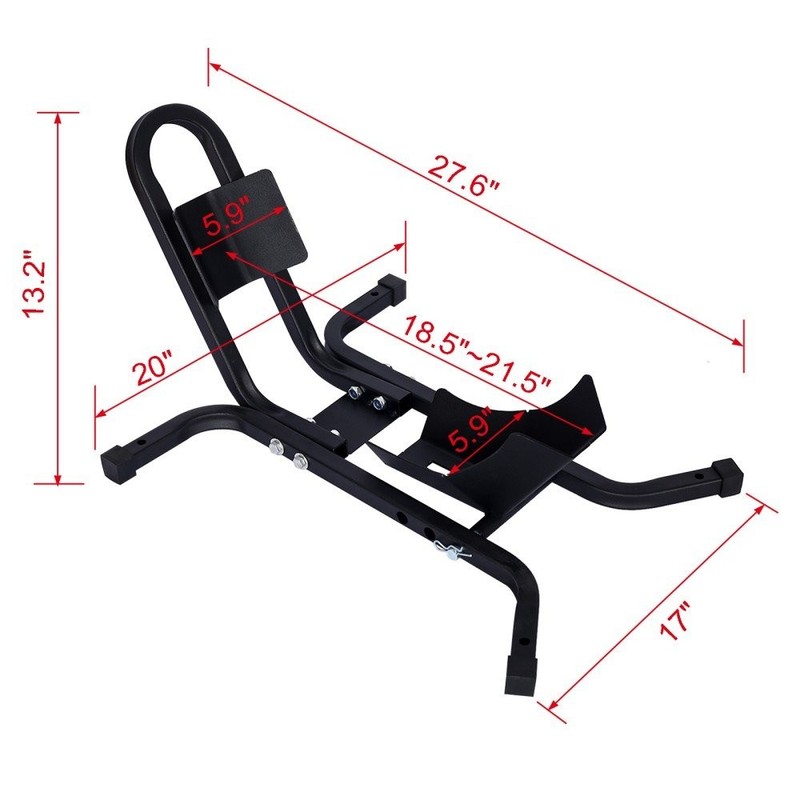 1800LB Motorcycle Wheel Chock Stand Adjustable w/4 Tie-Downs Free Standing