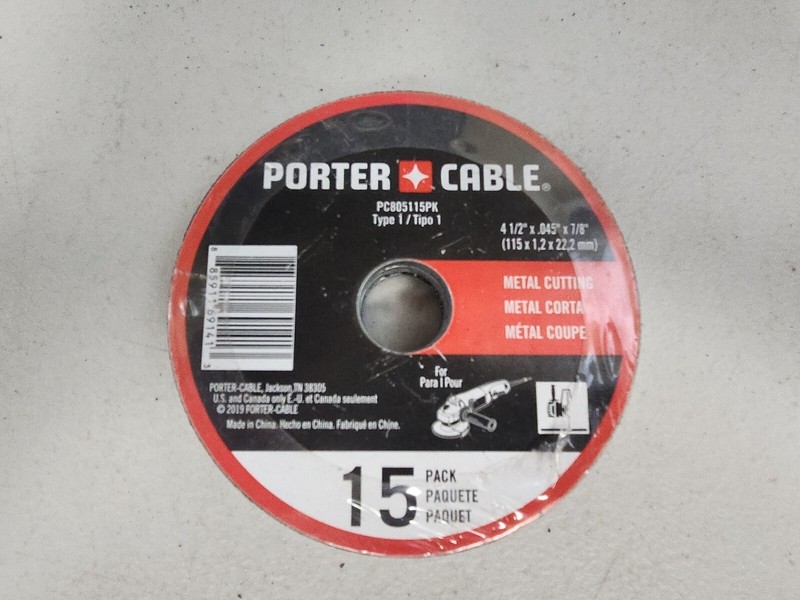 Porter Cable 4- 1/2” X .045″ X7/8″ Thin Cut-Off Wheel 30 Pack New No Box