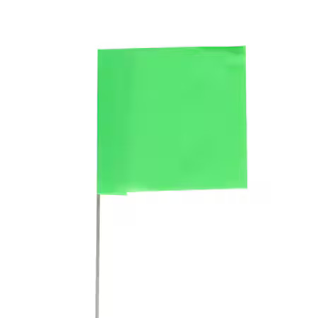 Marking Flag, Vinyl, 15″ Wire Staff, Solid, 15″ L., 100 Pk, 2315Gg-200