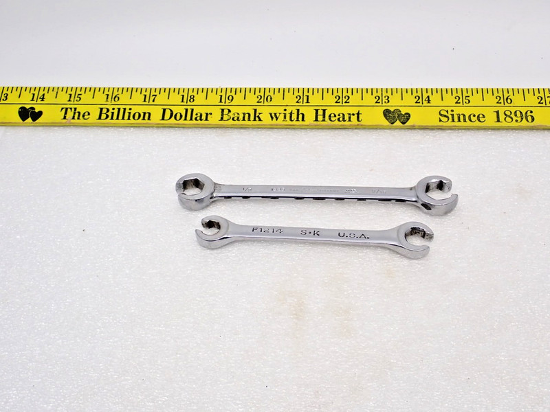 Vintage Flare Nut L Wrench Set of 2 made in USa (see Description)