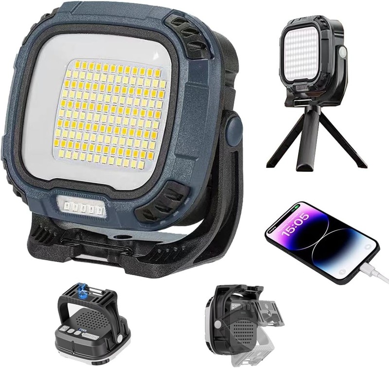 LED Work Light Rechargeable Magnetic Work Lights 2500LM Waterproof Folding Porta