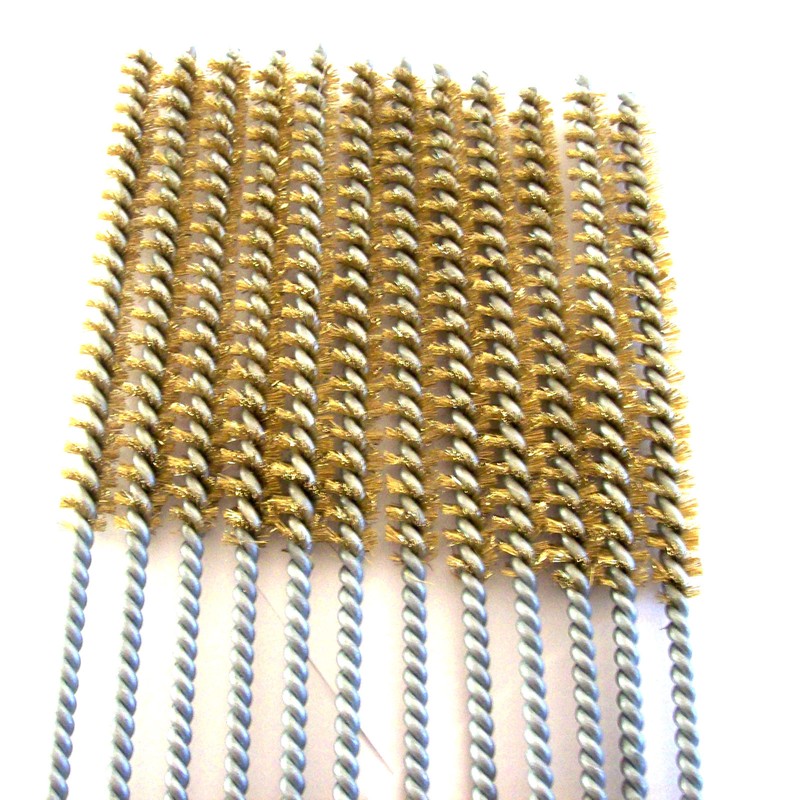 12 GOLIATH INDUSTRIAL 16″ BRASS WIRE TUBE CLEANING BRUSH 3/8″ TB38B BRUSHES GUN