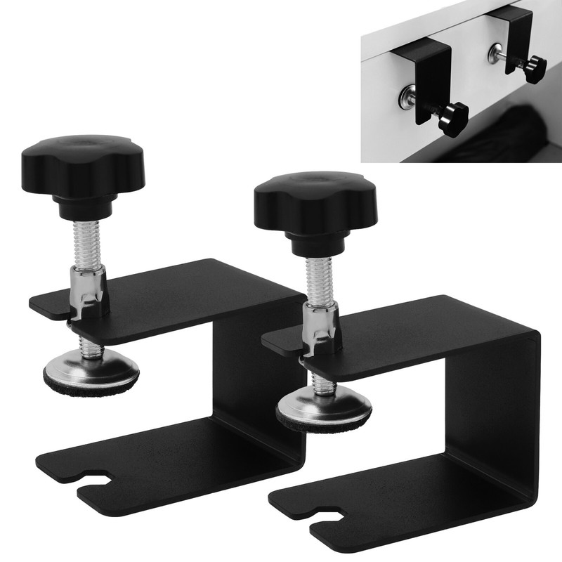 Black Desk Clamp 2 Pack Small C Clamps Woodworking Clamp On Desk Shelf Extension