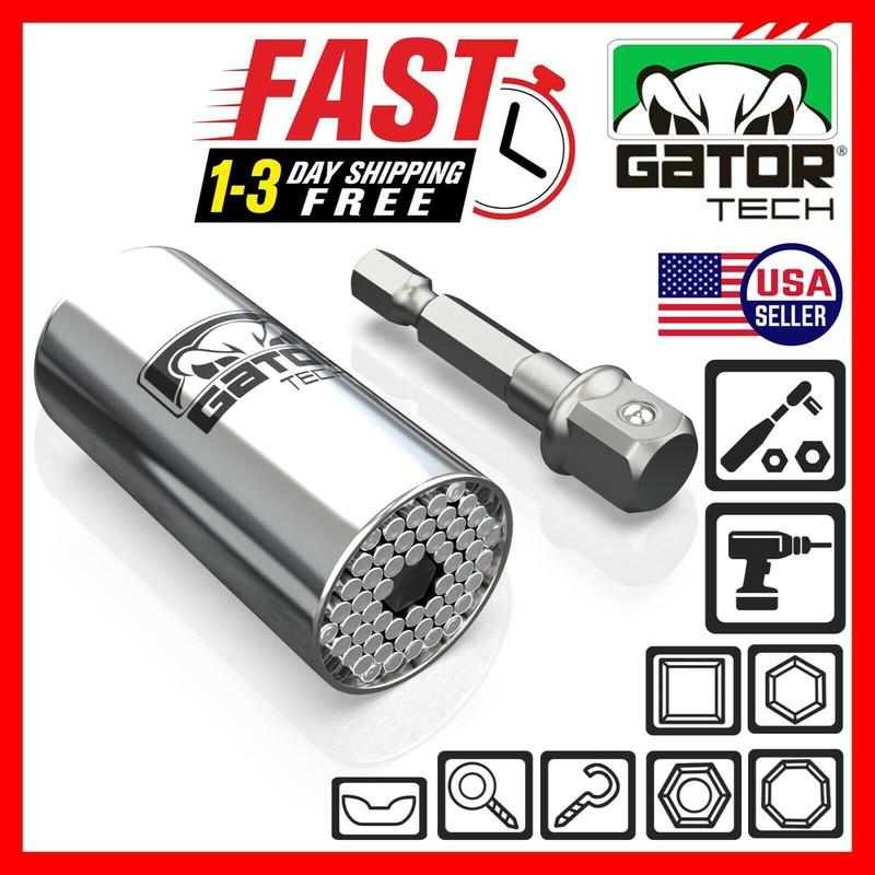 Universal Socket Wrench Magical Power Grip Gator Tech Multi Tool Drill Adapter gallery